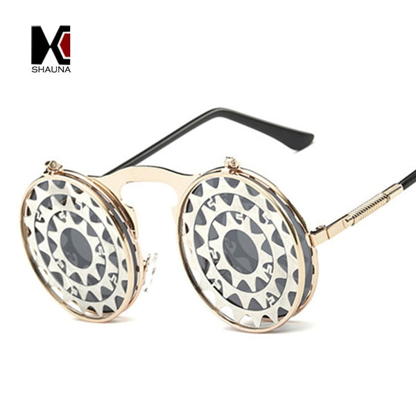 Men Round Punk Sunglasses