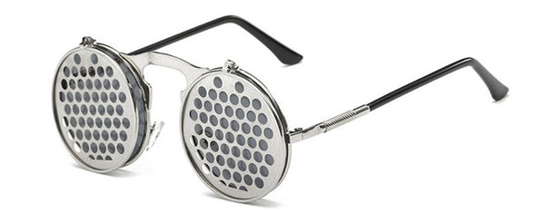 Men Round Punk Sunglasses