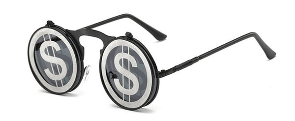 Men Round Punk Sunglasses