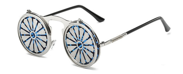 Men Round Punk Sunglasses