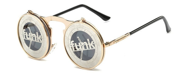 Men Round Punk Sunglasses