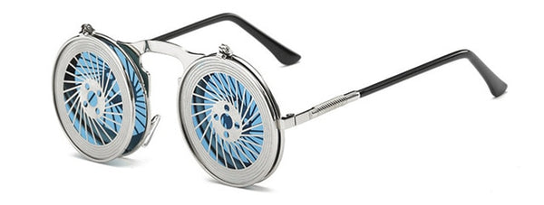 Men Round Punk Sunglasses