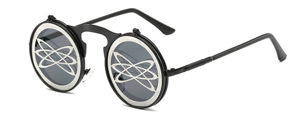 Men Round Punk Sunglasses