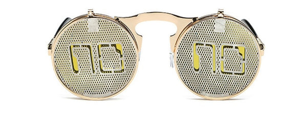 Men Round Punk Sunglasses