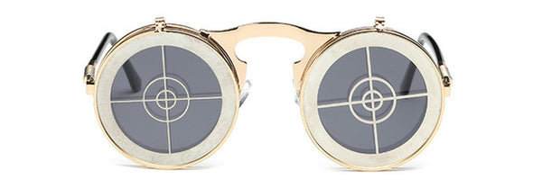 Men Round Punk Sunglasses