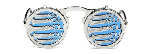 Men Round Punk Sunglasses