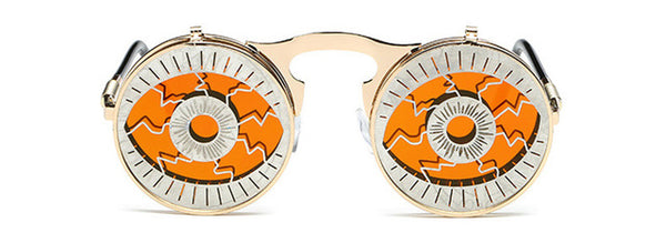Men Round Punk Sunglasses
