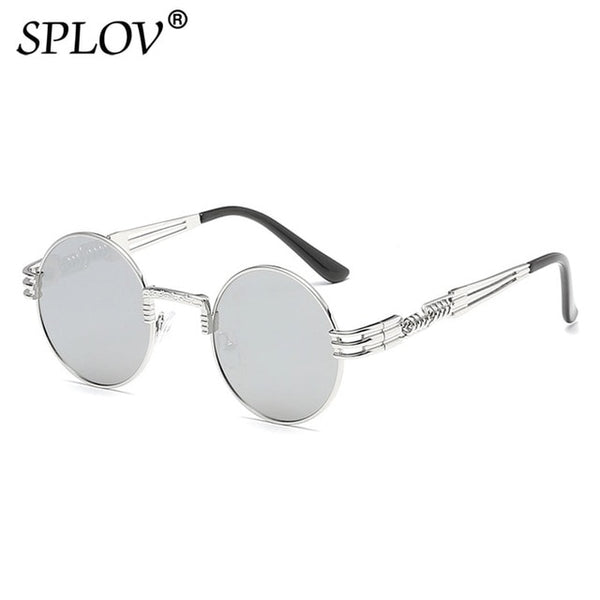 Fashion Retro Steampunk Round Metal Sunglasses