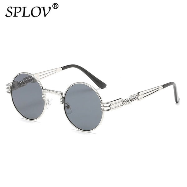 Fashion Retro Steampunk Round Metal Sunglasses