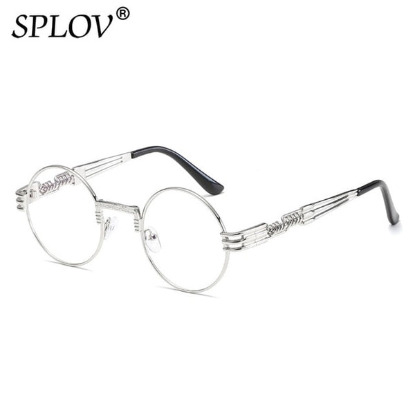 Fashion Retro Steampunk Round Metal Sunglasses